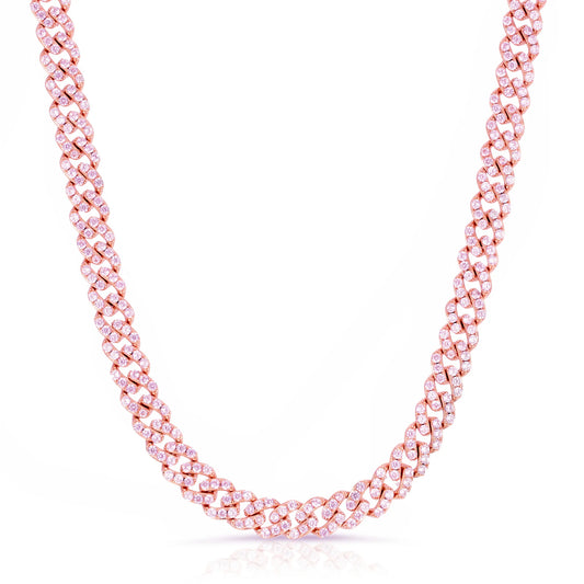 Pink Ice Cuban Necklace