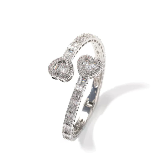 Eternity Heart Cuff Bracelet