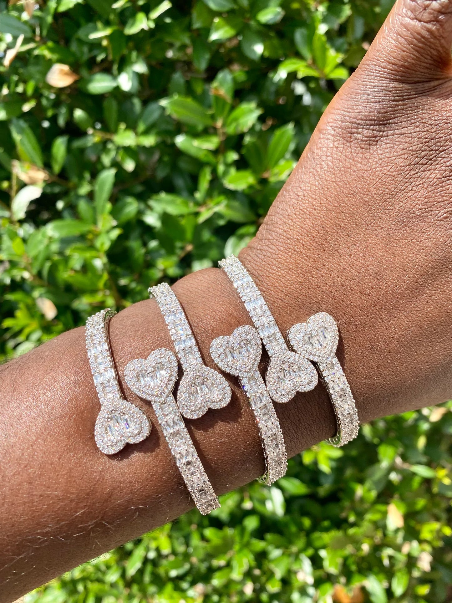Eternity Heart Cuff Bracelet