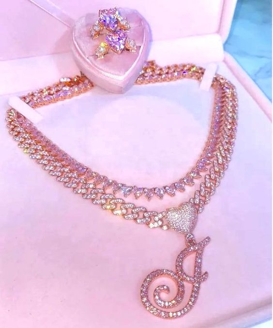 Pink Ice Cuban Necklace