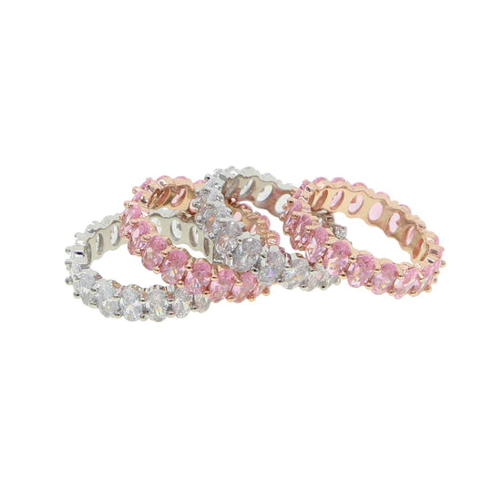 Sterling Silver Tennis Ring